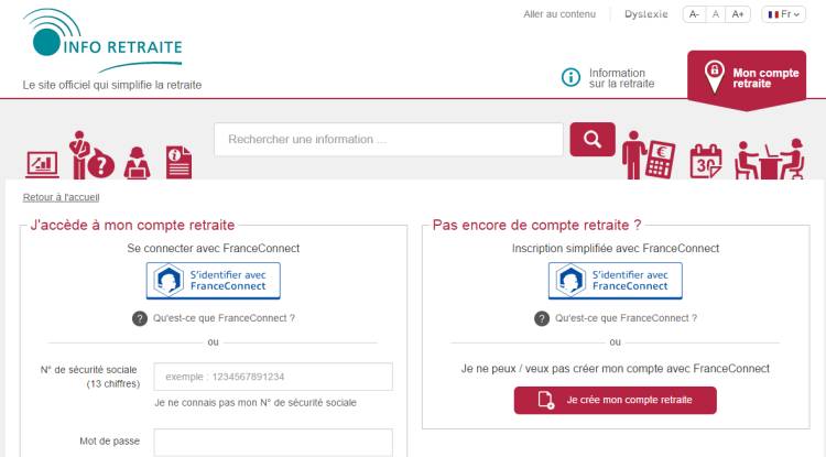Retraite : créer votre compte personnel sur info-retraite.fr