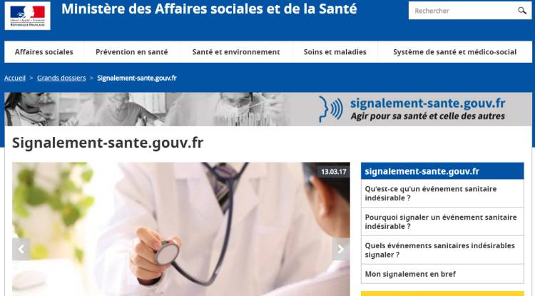 Signalement-sante.gouv.fr : pour signaler un événement sanitaire indésirable