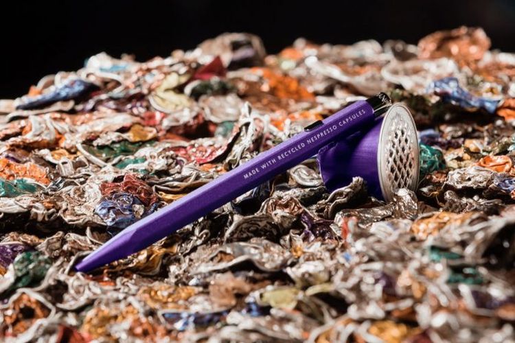 Des stylos Caran d'Ache en capsules Nespresso recyclées