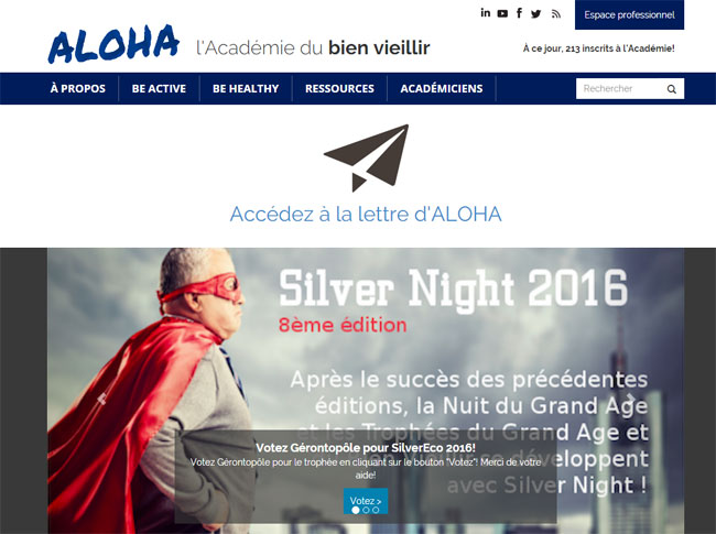 Académie du bien vieillir : lancement de la plateforme web Aloha