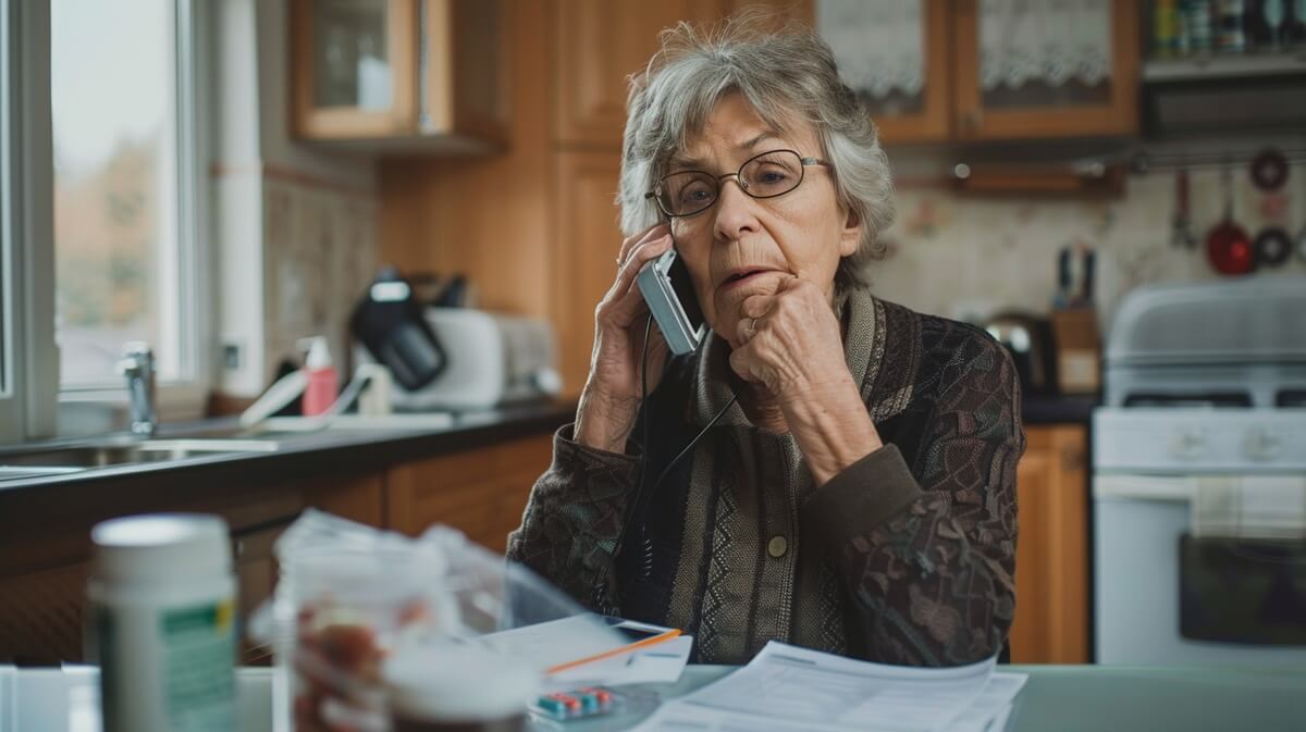 Senior au téléphone cherchant une solution médicale pendant la grève des médecins © SeniorActu