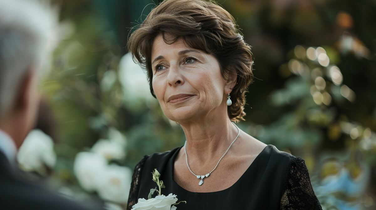 Veuve de 50 ans lors des obsèques de son conjoint © SeniorActu