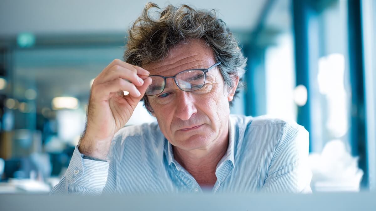 Un senior examine avec inquiétude son relevé de carrière retraite © SeniorActu