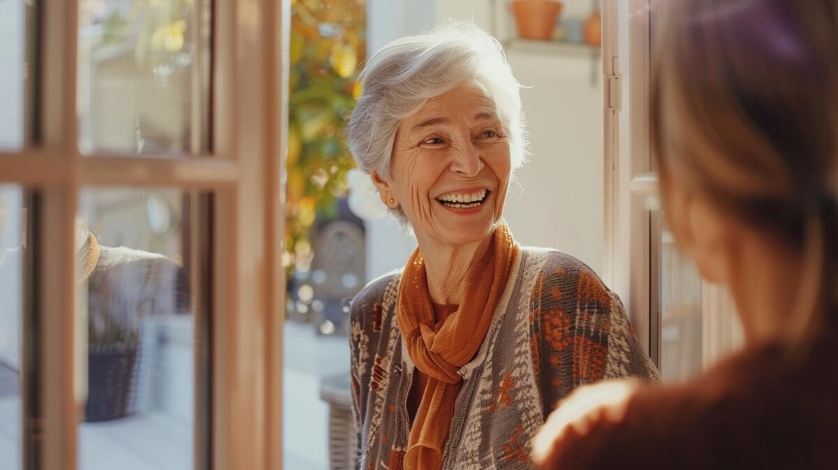 Une retraitée GIR6 bénéficiant d'une aide à domicile Cnav © SeniorActu