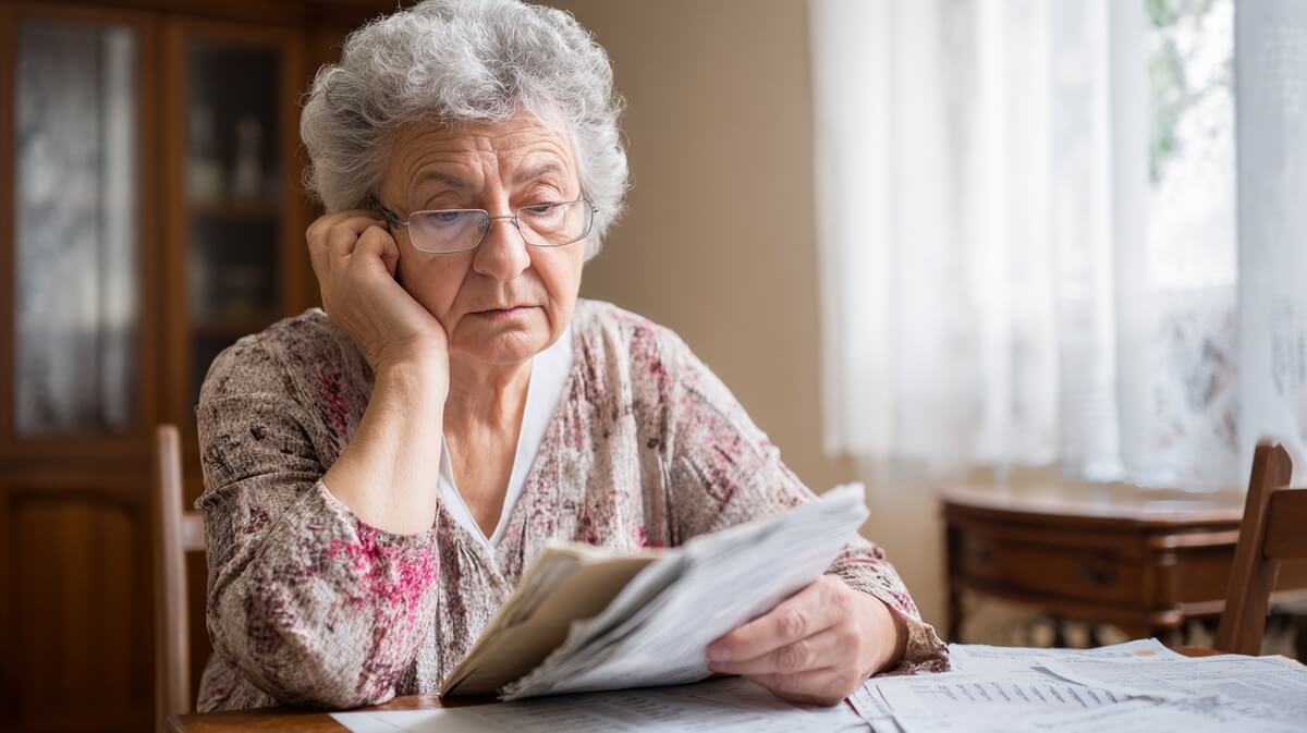 Veuve senior examinant documents de mariage et divorce pour pension de réversion © SeniorActu