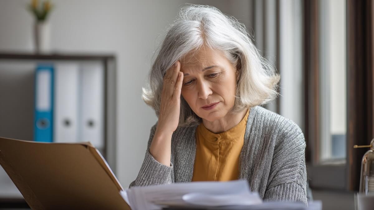 Femme senior consultant des documents juridiques dans un cabinet d'avocat  © SeniorActu
