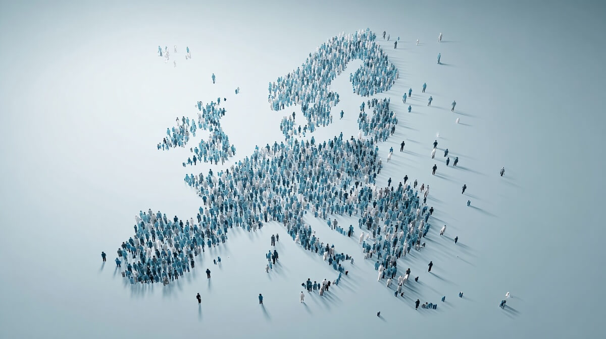 Carte de l'Europe illustrant la répartition des cas de démence © SeniorActu