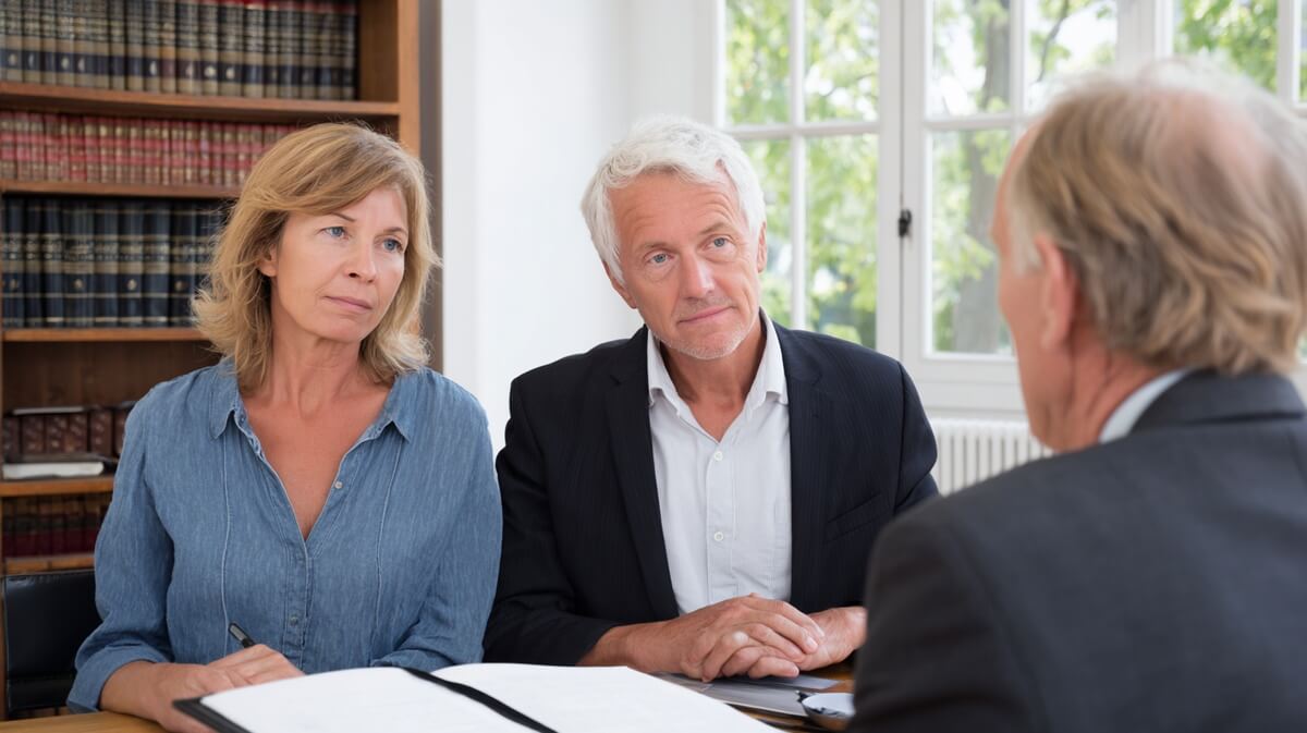 Famille reçue par le juge des tutelles au tribunal judiciaire pour une demande de mise sous protection d'un proche © SeniorActu