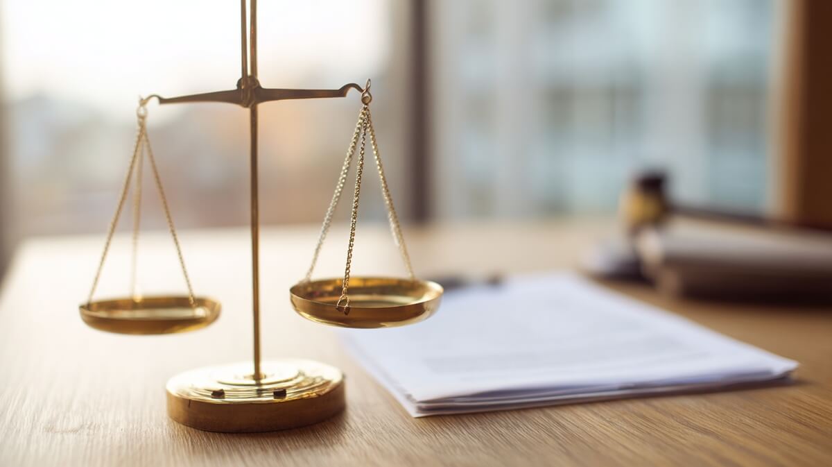 Balance de justice à côté de documents de retraite complémentaire © SeniorActu