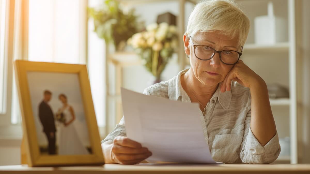 Veuve senior consultant un document de retraite © SeniorActu