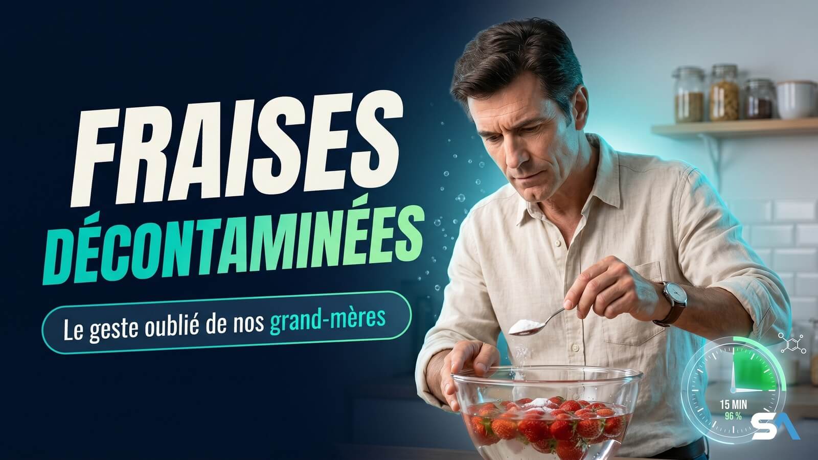 Pesticides sur les fraises ? Utilisez du bicarbonate alimentaire ! © SeniorActu.com
