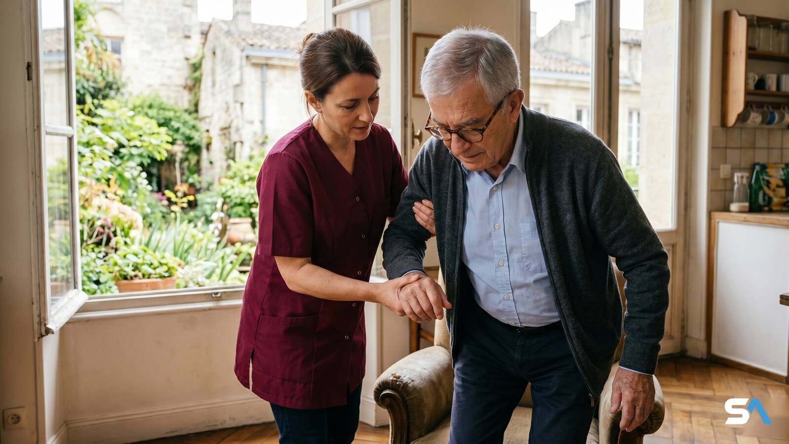 Un senior bénéficiant de l'aide à domicile © SeniorActu.com