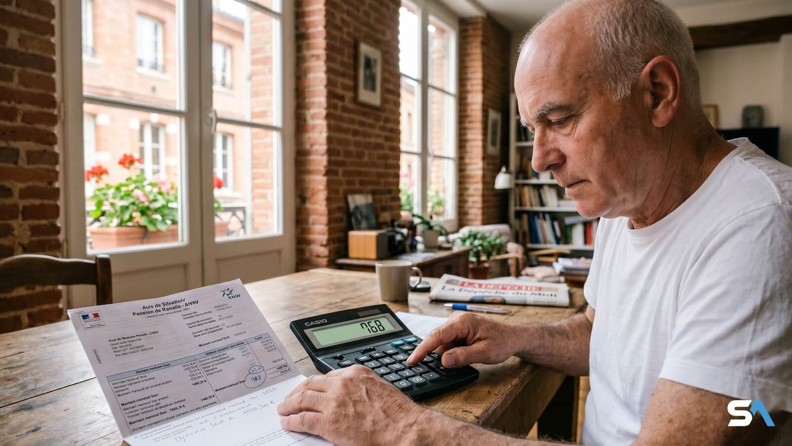 Ce retraité calcul le manque à gagner annuel qu'impliquerait une indexation de sa retraite