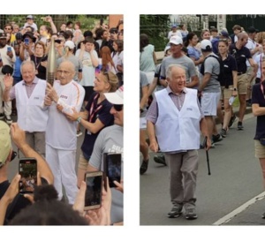 Maurice Chatelet, cent ans, porteur de la flamme olympique à Orléans !