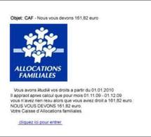 Caisses d’allocations familiales : mise en garde contre la circulation de faux e-mails